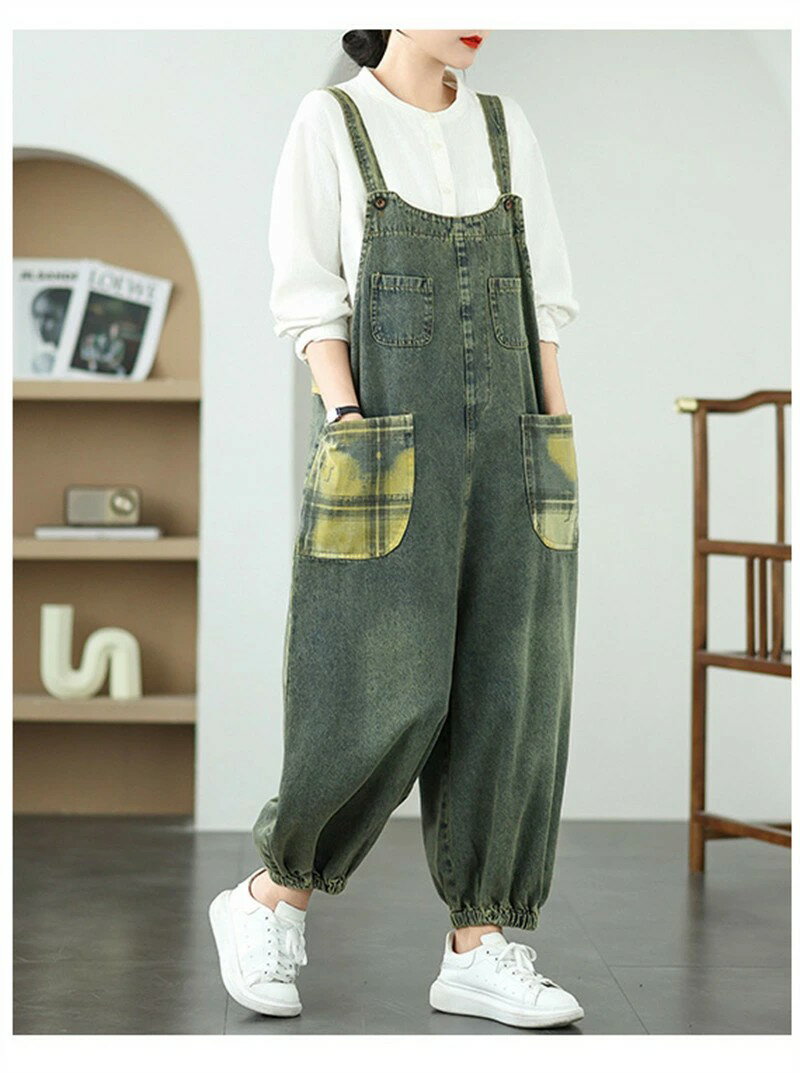 サロペット オールインワン レディース ワイドパンツ サロペットパンツ デニムパンツ 春 デニム ボトムス パンツ ズボン 秋 デニム ロング丈 オーバーオール デニムサロペット 大人 リラックス 体型カバー 着痩せ 可愛い 通勤 通学 ロング