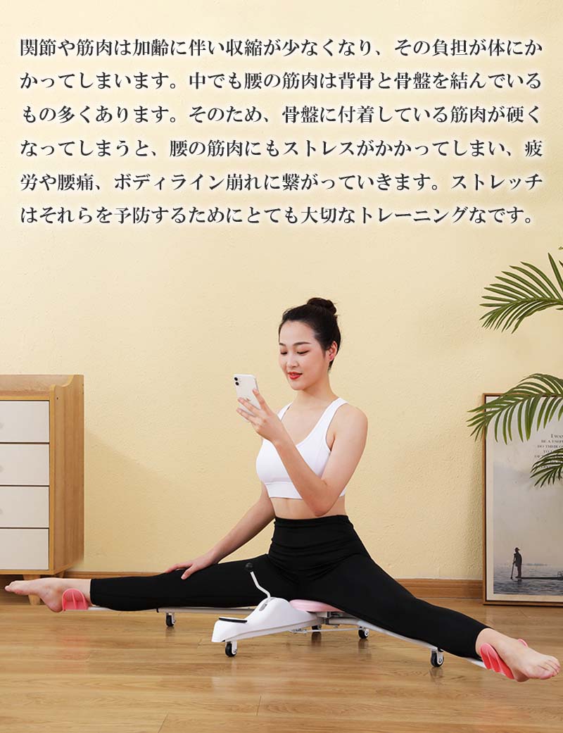 Tyouアイテムストアの脂肪燃焼 運動器具 室内 ダイエット 太もも お尻 お腹 一字馬訓練器ストレッチ筋神器ヨガ靭帯ストレッチ美脚痩せ脚フォーク股開き脚押さえフィットネス器材 ストレッチ フォーム｜アングル2