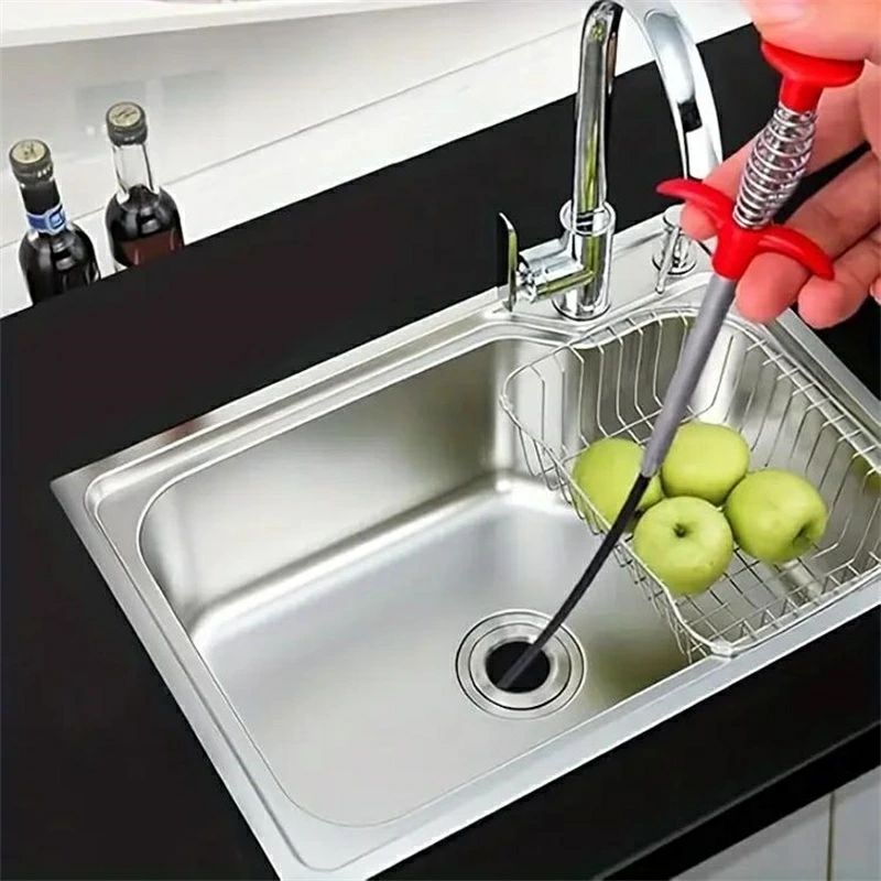 バスタブの排水口に最適 トイレ シンク 髪とゴミ用のフレキシブルグラバー ステンレス製排水管詰まり除去ツール 2個セット