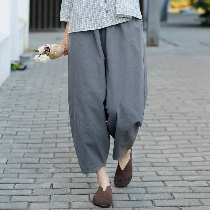 サルエル パンツ レディース 春 夏 ボトムス ウエストゴム ズボン 大きいサイズ 無地 綿 着痩せ 女性用 美脚 体型カバー おしゃれ ゆったり カジュアル ...