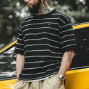 半袖 Tシャツ メンズ ボーダー カットソー おしゃれ 人気 tシャツ ビッグシルエット インナー 夏 クルーネック かっこいい 半袖Tシャツ デイリー 普段着...