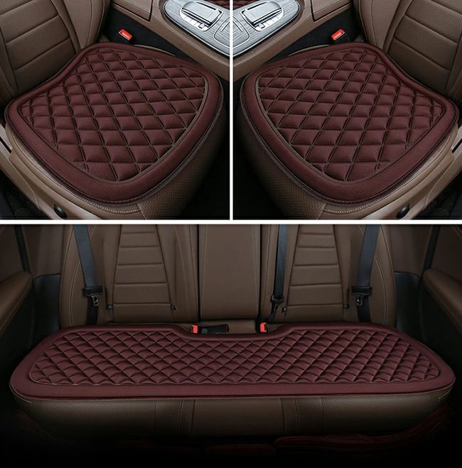 車用 座布団 3枚セット クッション 体力分散 カーシート ふわふわ 冬 前席 後部座席 全席 1台分 おしゃ..