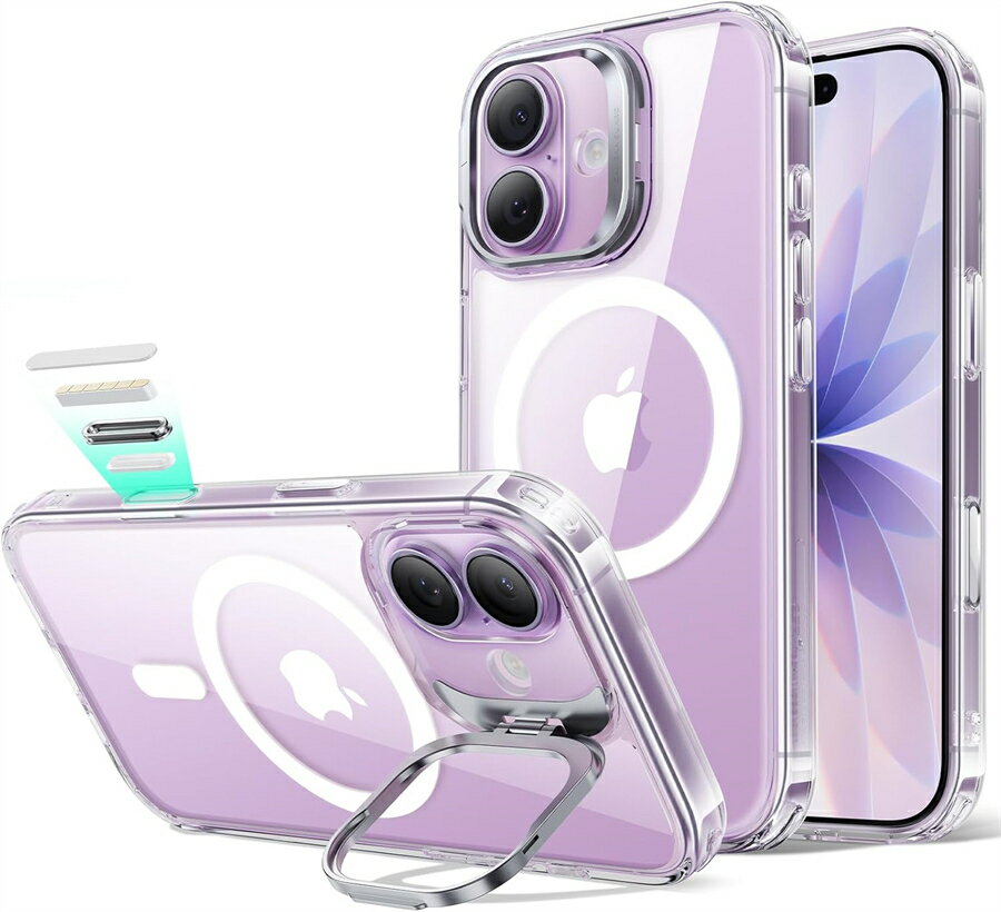 【高質感】 iPhone 17 ケース MagSafe対応 カメラボタン付き iPhone17 Pro Max隠しスタンド 調整可能 ワイヤレス充電 エアガードコーナー 耐衝撃 傷防止 軽量 マグネットスマホケース 高耐久性 Qi2.2対応 最大25W高速充電 いphone17ケース アイフォン17専用Classicシリーズ