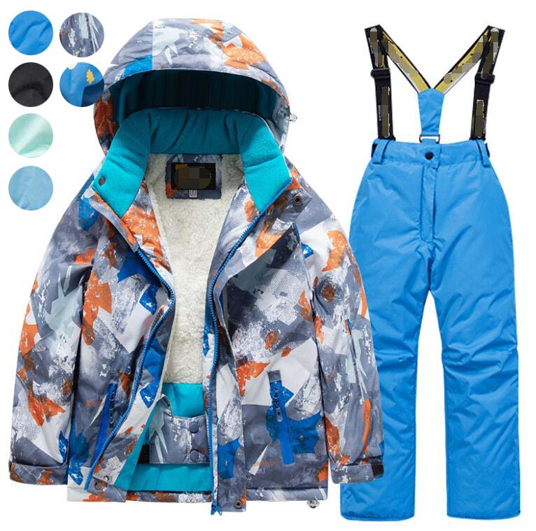 【送料無料】超暖かい 子供スノーウエア 裏起毛 キッズスキーウェア スノボ 雪服 スキーウェア 2点セット ジャケット パンツ 男の子 女の子 スキー ウェア 雪遊び 子ども スノーウェア ジュニア 上下セット 防水 ボードウェア スノボウェア キッズ ボーイズ ガールズ 子供服
