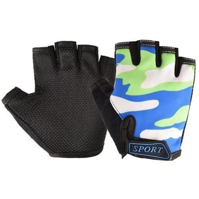 Gloves - 【送料無料】手袋 キッズ 子供用 自転車 手袋 アウトドア スポーツ 滑り止め 春夏 薄手 指なし 迷彩 男の子 女の子 4歳 5歳 6歳 7歳 8歳 9歳 10歳 11歳 12歳