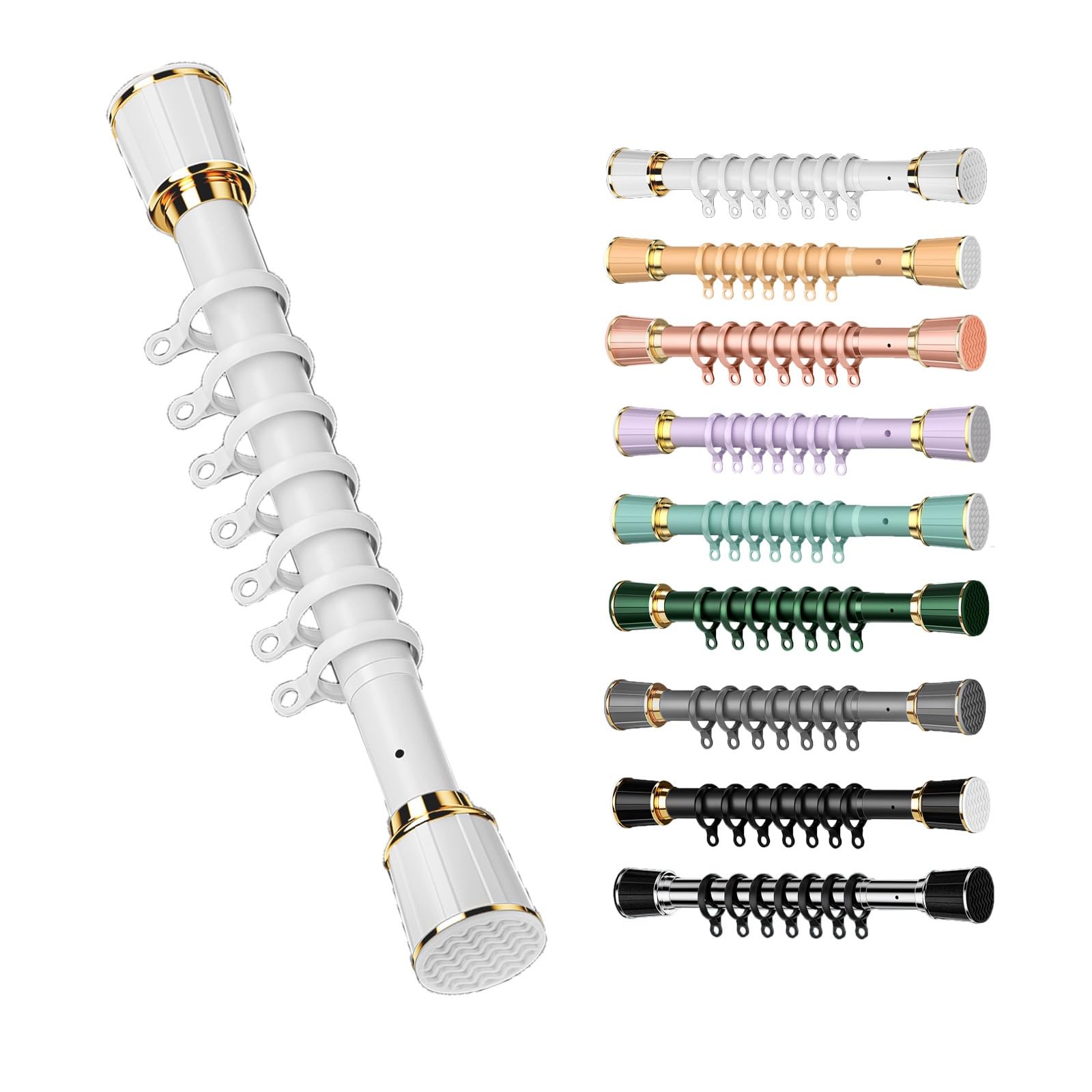 【送料無料】突っ張り棒 強力 1-4m つっぱり棒 伸縮棒 強負荷 ドリル不要 物干し竿 洗濯物干し カーテンロッド 室内 屋外 調節簡単 直径33mm (Color : White Size : 210-300cm) (Stainless steel 50-70cm)(3.0)