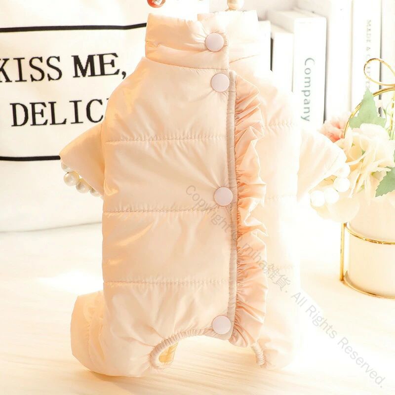 【送料無料】犬 服 冬用 四足服 お腹ガード付き 保護機能 綿入りダウン素材採用 柴犬 小型犬 中型犬対..