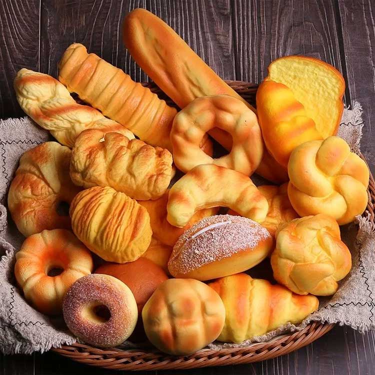 【送料無料】リアル ジャンボスクイーズ おもちゃ おままごと カゴなし パン 食品サンプル 香りつき 大きい かわいい ふわハニー ディスプレイ 香りつき カフェ インスタ用 パン屋さん 贈り物 ストレス発散 装飾 6個セット 5個セット tyronellstore-10019505 スローネル サンプル画像3