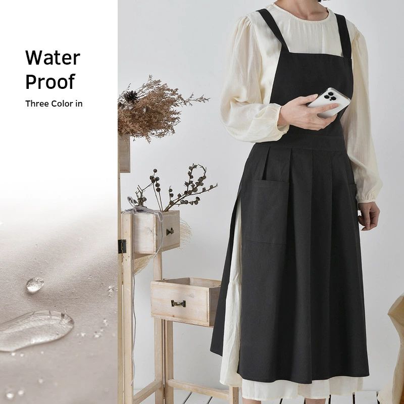 【送料無料】キッチンエプロンドレスエプロン 家事エプロン フリルエプロン レディースエプロン ワンピ..