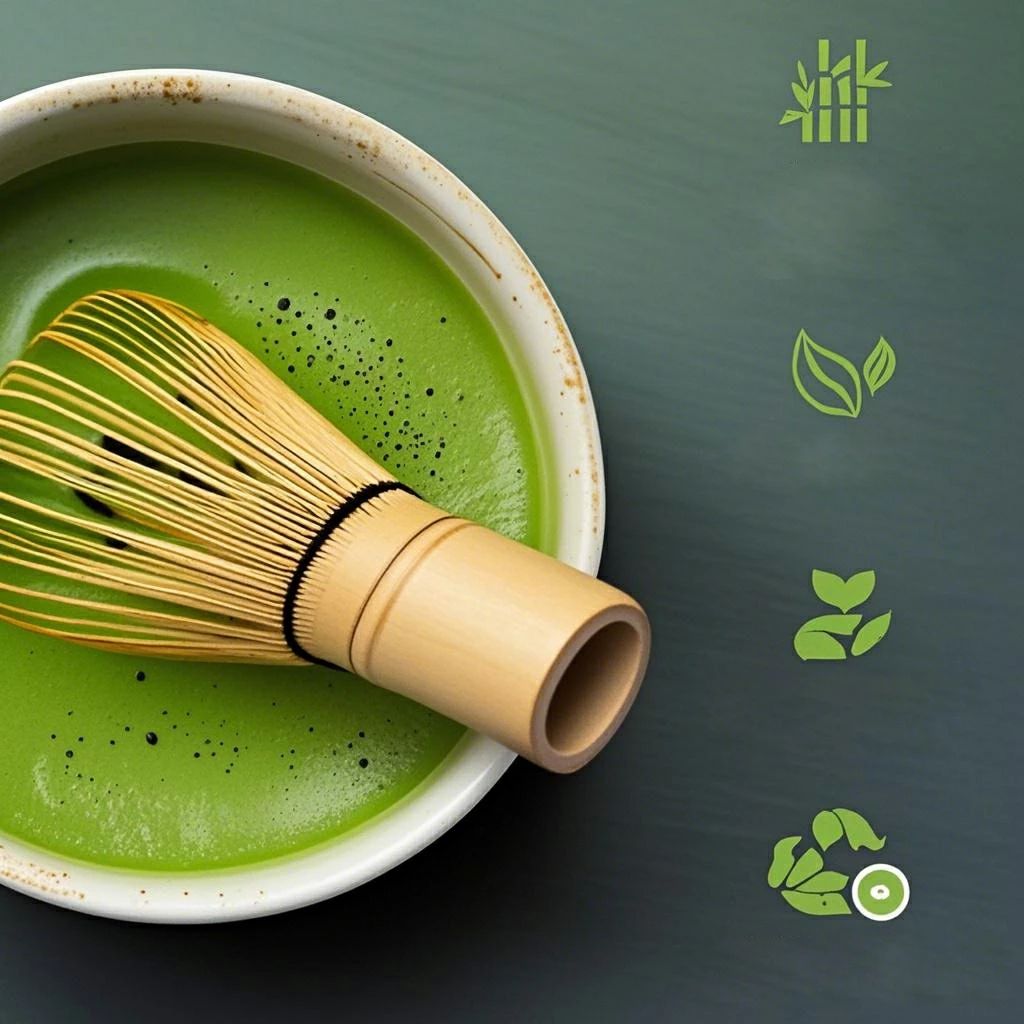 スローネルの【送料無料】茶筌 80本立 120本立 天然木製 ちゃせん 茶せん 抹茶 竹製 100本立 茶道具 お稽古用 泡立て カフェ 抹茶点て 茶道 学校茶道 百本立 八十本立 百二十本立 竹 茶筅 業務用 土産 白竹｜アングル3