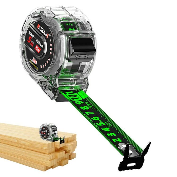 【送料無料】【倍！1764円→実質1676円 12/26 01:59まで】メジャー 巻き尺 5m 7.5m 10m 透明 目盛り 見..