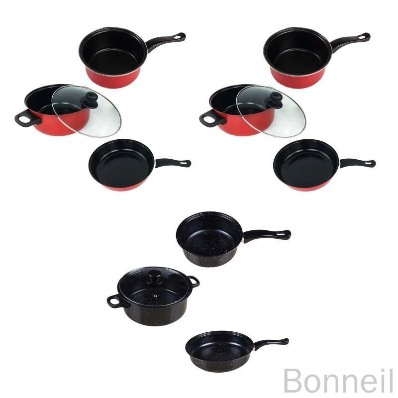 【送料無料】鍋とフライパン3点セット 調理器具セット 丈夫なスープポットとミルクポット付き 調理鍋 ..