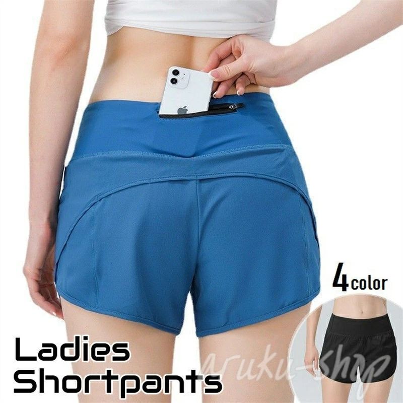 【送料無料】スポーツウェア ショートパンツ レディース 女性用 ボトムス 短パン 無地 ポケット付き ランニング ジョギング トレーニング ジム ズボン シンプル