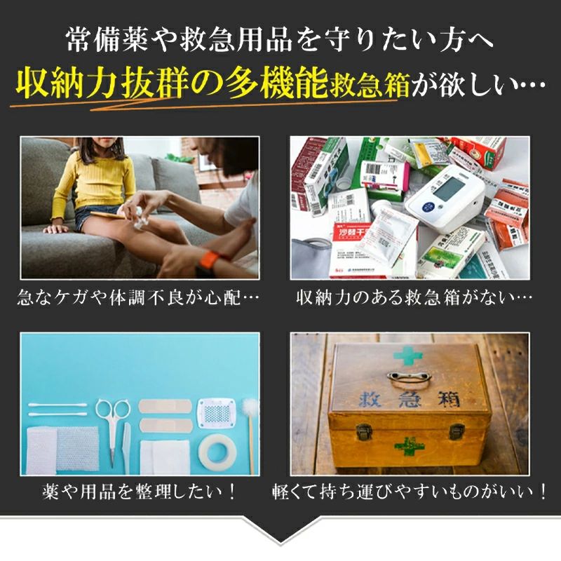 【送料無料】救急箱 薬箱 おしゃれ 3段式 大容量 おしゃれ 救急箱 常備薬収納ケース 薬ボックス 救急箱セット 救急バッグ 応急セット ポイズンリムーバー 救急セット ファーストエイド 救急 家庭用 会社用 車載用 小物入れ ホワイト tyronellstore-10018295 スローネル サンプル画像3