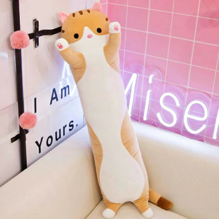 【送料無料】抱きまくら ぬいぐるみ 可愛い 特大 大きい もこもこ 添い寝 かわいい 抱き枕 猫おもちゃ 柔らかい クッション 多機能 横向き寝 洗える キッズ 寝具 子供部屋 だきまくら クリスマス プレゼント 誕生日 ギフト 動物 癒し系 デスク 昼寝まくら ふわふわ 70cm [2]