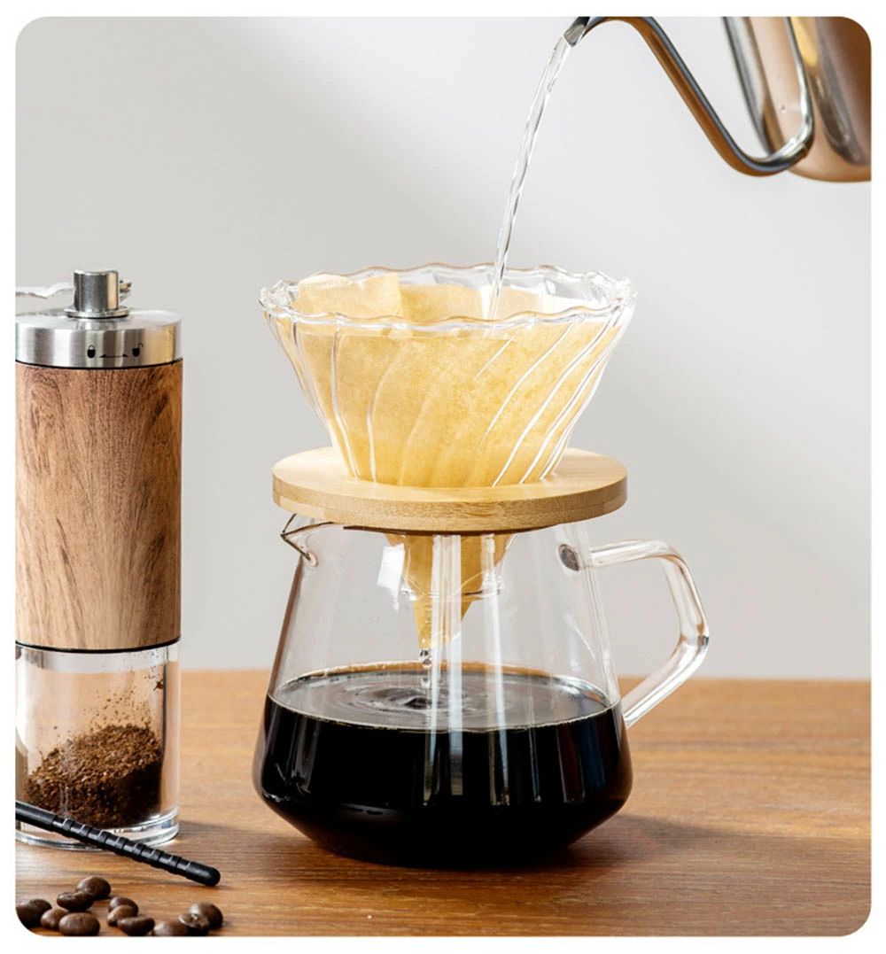 コーヒーセット キャリーイングキット 手挽き コーヒーミル 小型 コーヒーグラインダー ステンレス臼 折り畳み式ハンド コーヒードリッパーポット付き 手挽式コーヒーグラインダー コーヒー用品5セット 家庭用 プレゼント 3