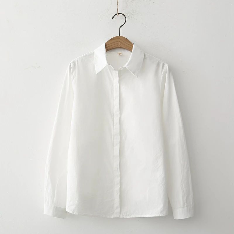 白シャツ ブラウス レディース 長袖 シャツ スーツ コットン インナー オフィス ビジネス 事務服 制服 リクルート おしゃれ ワイシャツ 白 無地 ホワイト 可愛い