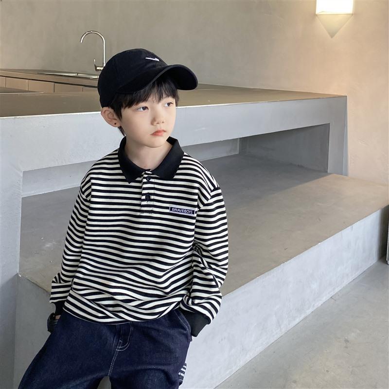 キッズ ポロシャツ poloシャツ 縞模様 子ども服 カジュアル かわいい 男女兼用 ゆ...