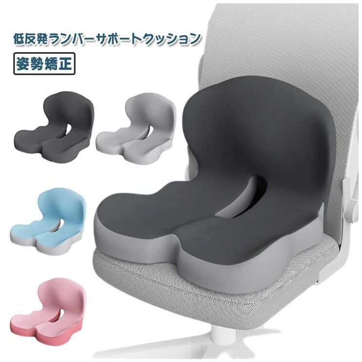 姿勢 座布団 腰痛クッション 背もたれ 一体型 オフィス 骨盤サポート 低反発素材 車 在宅ワーク 自宅 座布団 中空 蒸れない
