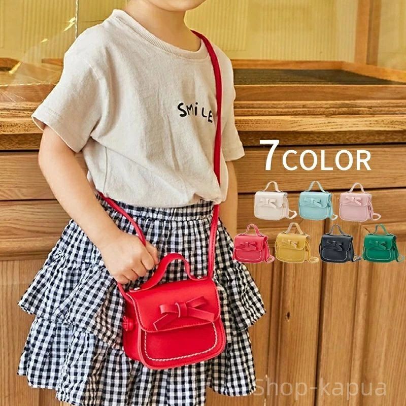 ファッション雑貨 おしゃれ かわいい レザー調 リボン ミニバッグ バッグ カバン 女の子 子供 キッズ ..