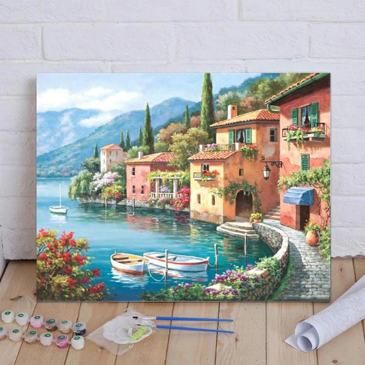 塗り絵 大人 ぬりえ 初心者向け フレーム付 油絵セット 簡単 数字油絵 手作り 工作 小さいアートパネル..