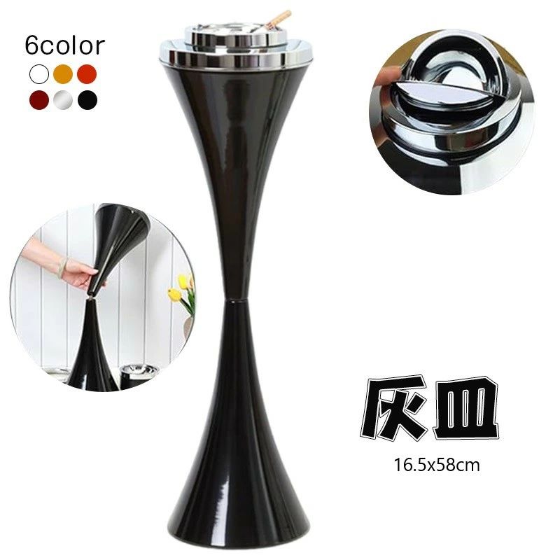 スタンド 灰皿 おしゃれ 屋外 室内 兼用 ステンレス スタンド灰皿 蓋付 アッシュトレー 大容量 業務用..