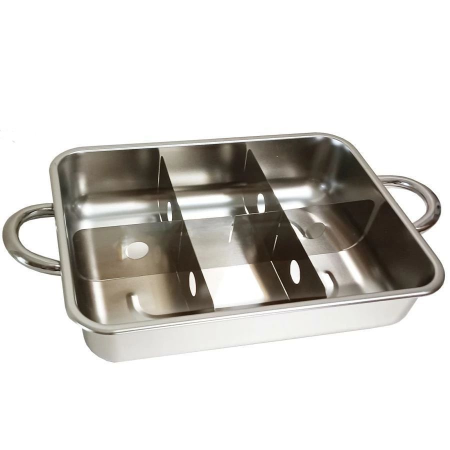 おでん鍋 IH対応 角 仕切り鍋 業務用 家庭用 両手鍋 6グリッド ステンレス鋼 中華火鍋 卓上鍋 直火対応 仕切り付 関東煮 しゃぶしゃぶ鍋