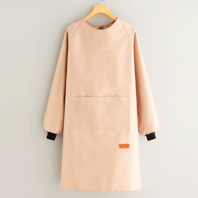 割烹着 2枚セット おしゃれ かっぽう着 前ポケット付き 防水 防油 ウェア 無地 ウエアタイプ シンプル レディース スモック 汚れ防止 防油 チェック ルームウェア 保育士 幼稚園 台所