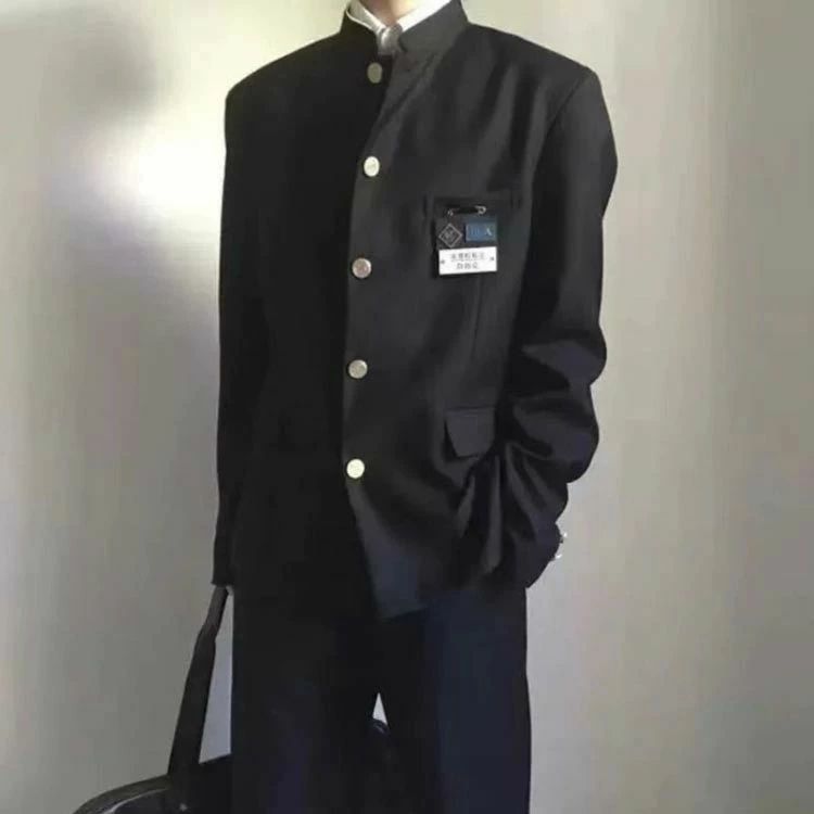 ズボン 詰襟 ジャケット 丸洗い 制服 学生服 ブレザー 男子 上着 パンツ+ブレザーの上下セット 上下セット ジュニア 学生服 スク