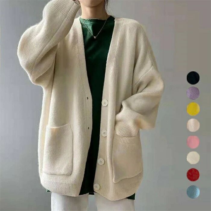 トップス 秋冬 長袖 羽織 無地 カーディガン アウター 秋冬アウター 前開きカーディガン 秋冬羽織り レディース