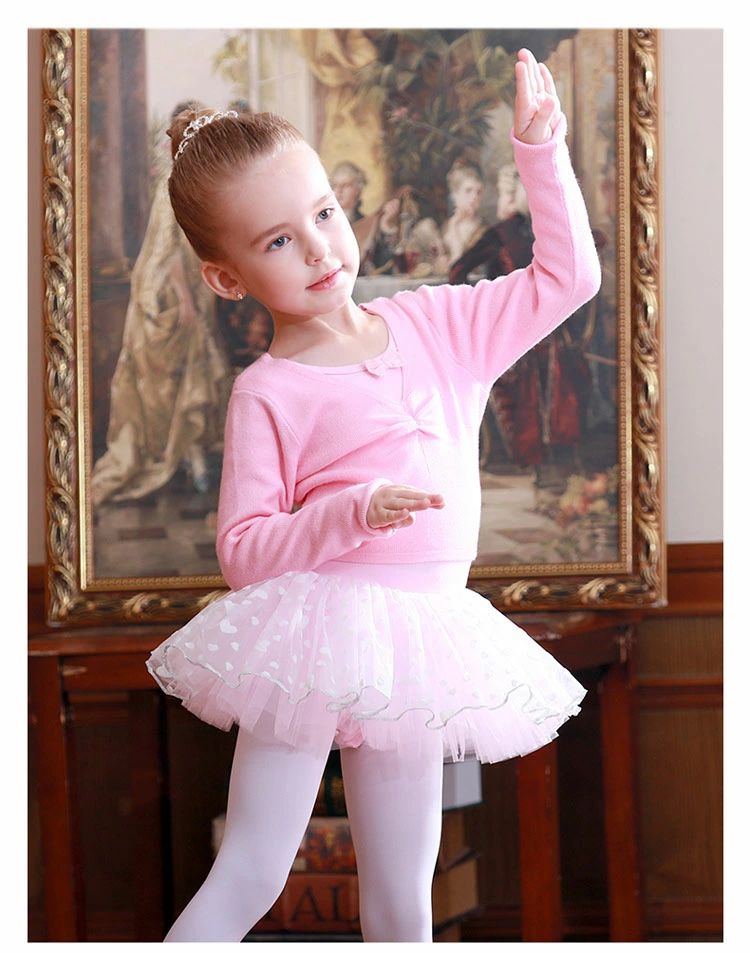 子供 バレエ ボレロ カシュクール 長袖 カーディガン ボレロ キッズ バレエ用品 トップス 女の子 レッスン ユニフォーム バレエボレロ衣装 女の子 ジュニア バレエウォームアップ クリスマス サンタ プレゼント 体操服