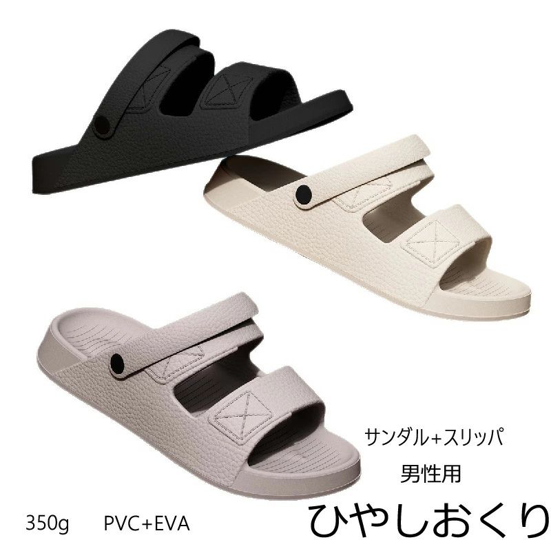 男性用 スリッパ ひやしおくり サンダル本 くつ 夏 車を運転する 海辺 温泉 砂浜 水遊びをする 防水 ガ..