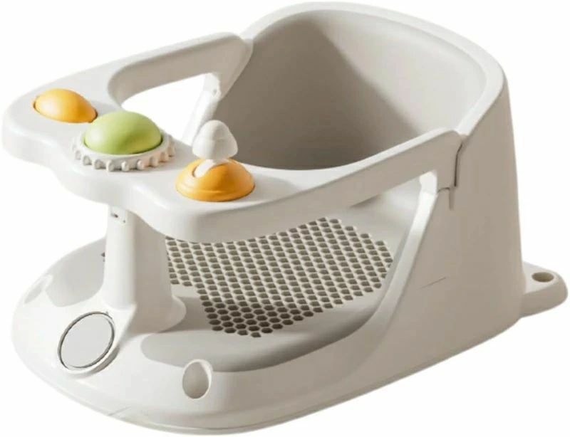 ベビーバスチェア 新生児・18ヶ月対応 吸盤式 滑り止め 背もたれ付き バスチェア 洗濯可能 安定設計 沐..