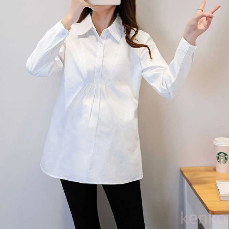マタニティ服 シャツ ブラウス トップス マタニティウエア マタニティブラウス チ...