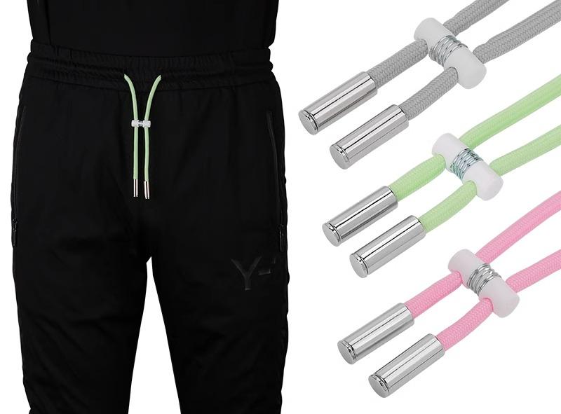 ズボン 紐 ストッパー ウエスト スポーツ スウェット パンツ ロープ 引き締め 調整 スプリング バック..