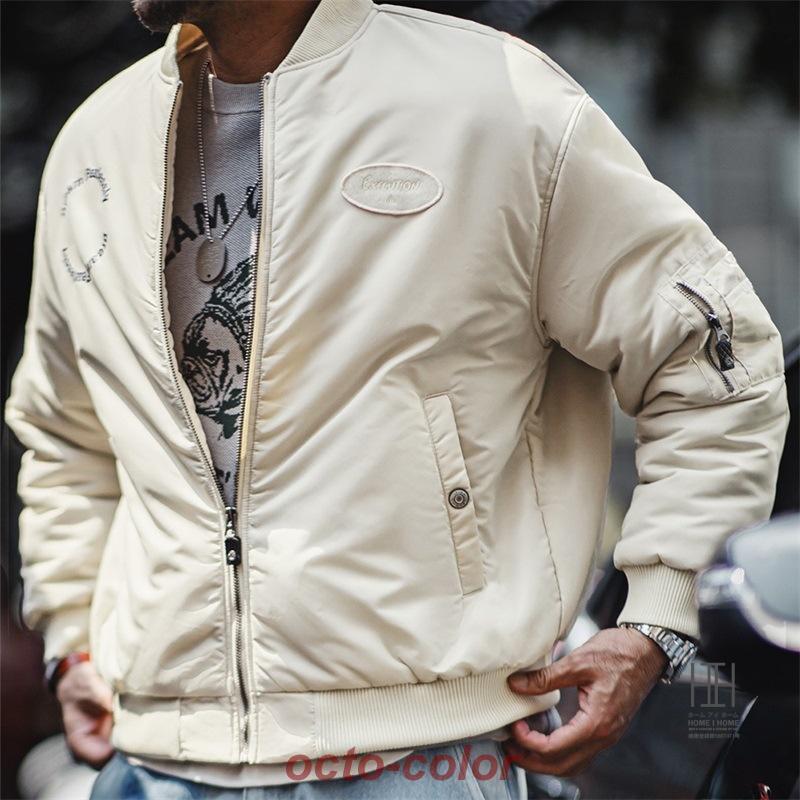 中綿ジャケット フライトジャケット メンズ 中綿コート ボンバージャケット 大きいサイズ ブルゾン アウター ダウンジャケット ジャンパー