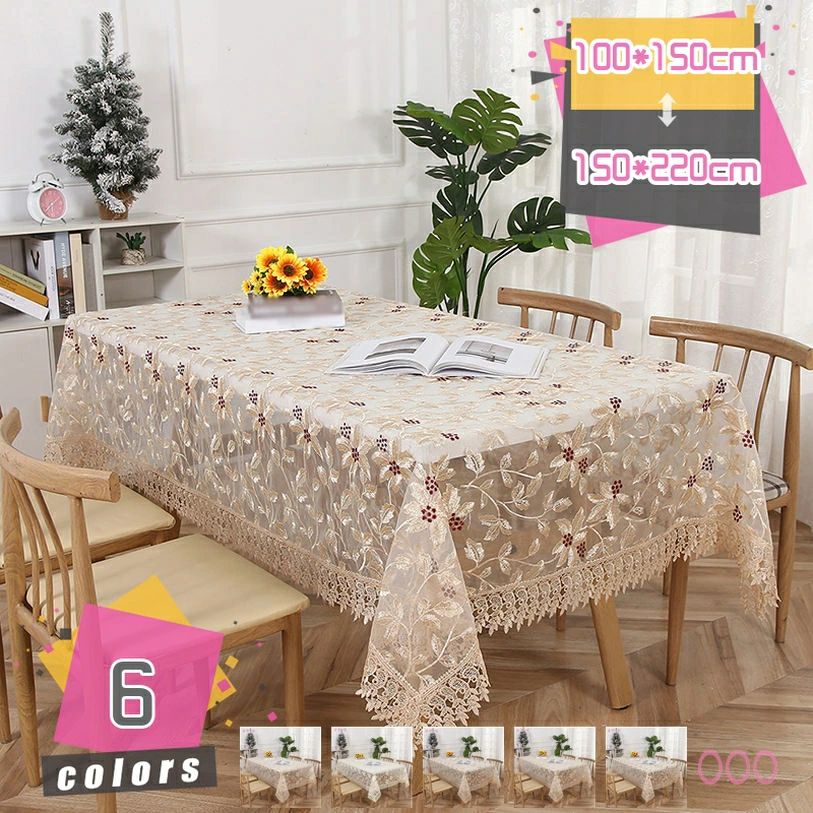 テーブルクロス テーブルカバー レース バラ 花 ヨーロピアン風 エレガント 姫系 お洒落 可愛い メッシ..