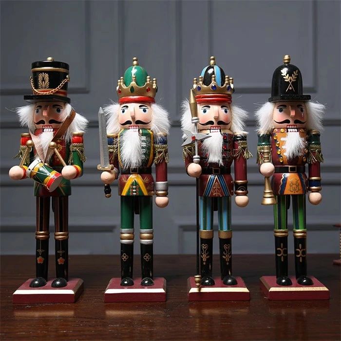 木工品☆くるみ割り人形く ドイツ 国王 兵士 ドラマー 人形 祝日 30cm 人形 工芸品 洋風 置物 サンタクロース クリスマス プレゼント