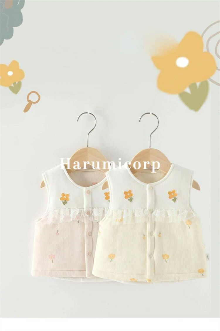 【送料無料】ベスト ベビー キッズ 綿100％ あったか スナップボタン留め ベビー服...