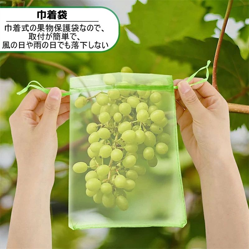 【送料無料】果物袋 保護ネット 防虫 ネット 100枚入 果樹用防鳥ネット オーガンジ...