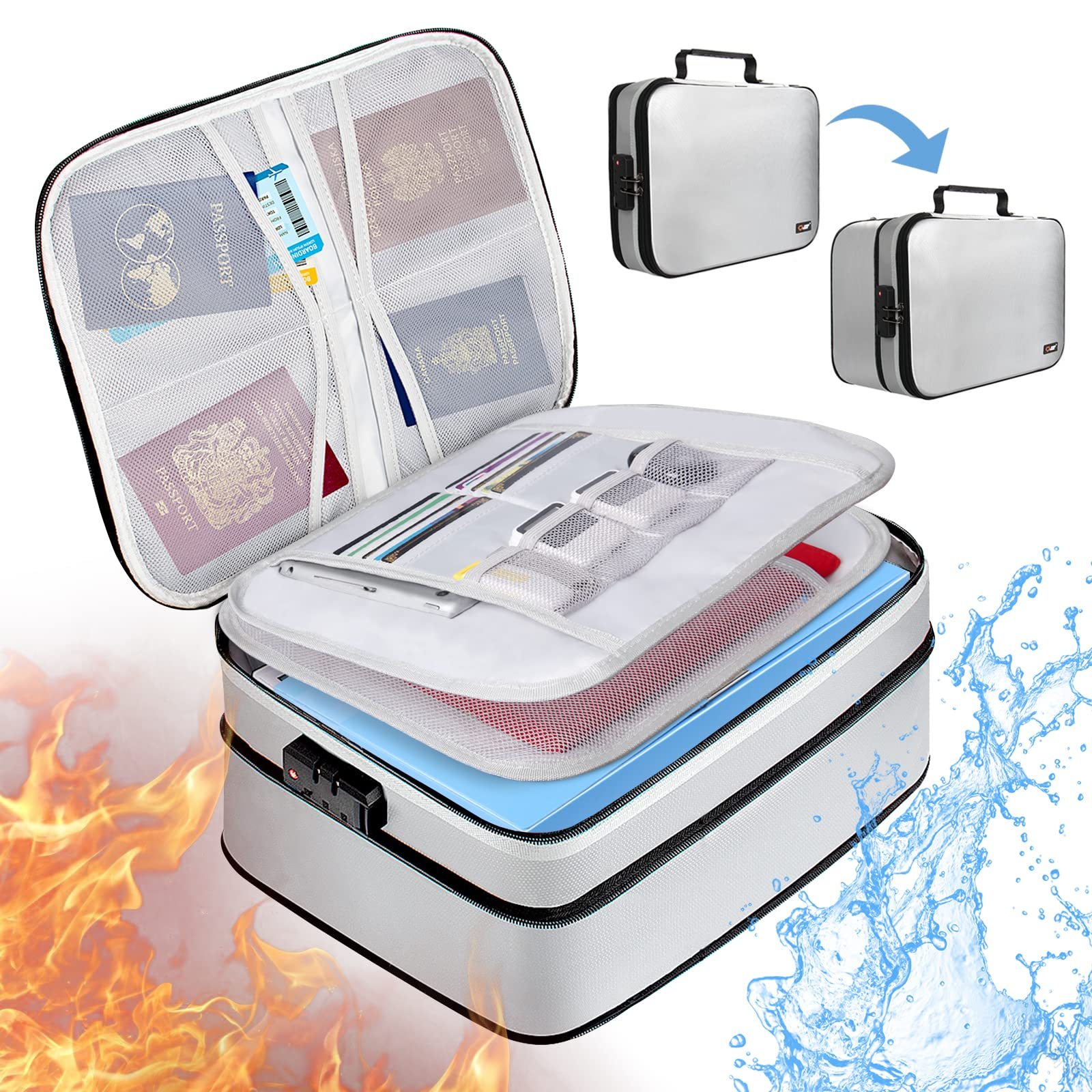 【送料無料】災害対策のプロが選ぶ耐火収納 書類貴重品を火災盗難から完全ガード オフィス自宅の防災ア..