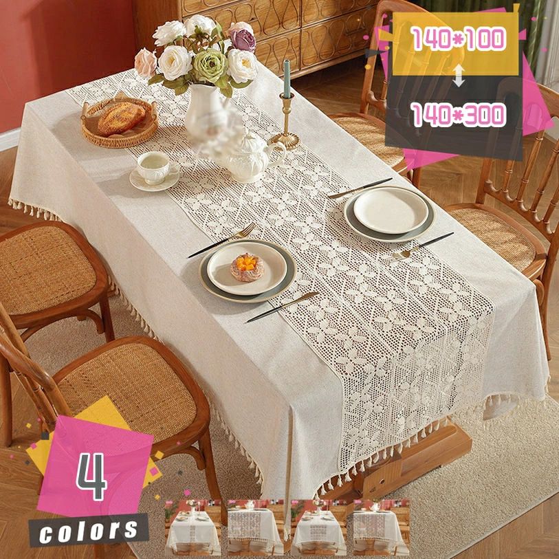 【送料無料】テーブルクロス おしゃれ 北欧 無地 レース 布 長方形 丸洗い 防汚 ダイニング テーブルカバー 正方形 ナチュラル アウトドア キャンプ用 耐熱 汚れ防止 ずれにくい お手入れ簡単 柔らか 御洒落 テーブルマット レストラン mdnat