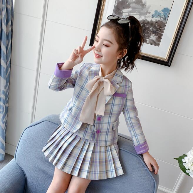 Rakuten - 【送料無料】入学式 卒園式 スーツ 女の子 2点セット3点セット 入学式 子供服 女の子 チェック柄 小学校 入学式 女の子 キッズ フォーマル 卒園式 スーツ女の子 女の子 フォーマルスーツ 七五三 発表会 キッズ 入園式 卒業式 110 20 130 140 150 160