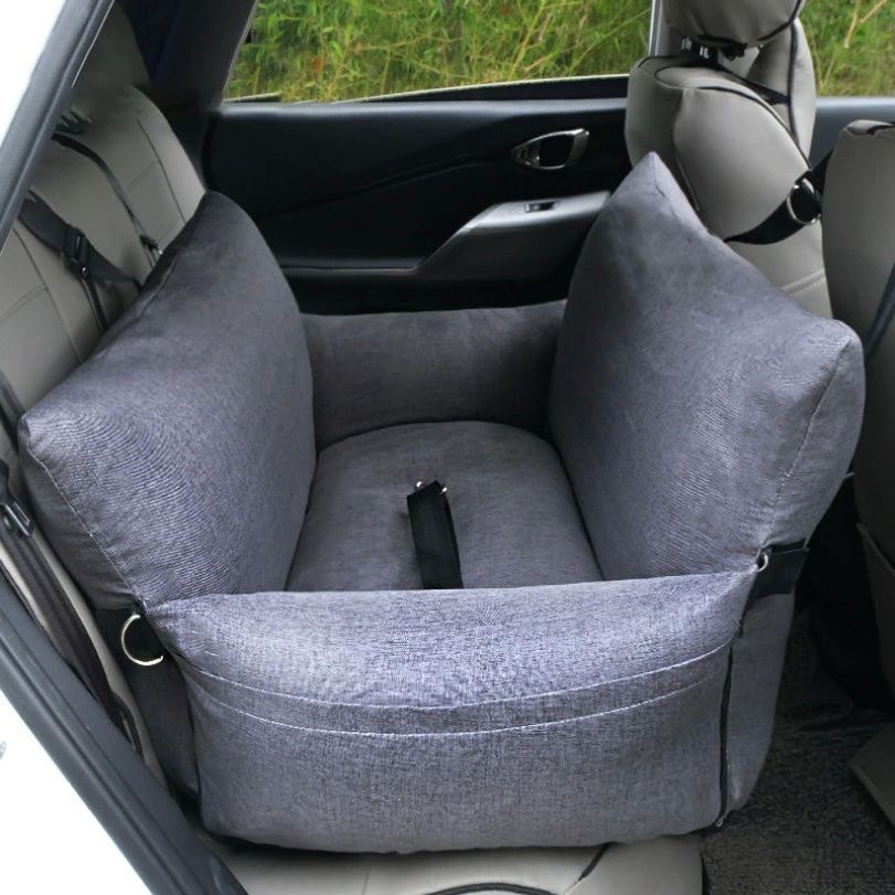 車載用ペットソファ 犬 猫 ペット ドライブボックス キャリーバッグ ドライブベッド ペットクッション 小型犬 中型犬 カー用品 お出かけ 飛び出し防止 後部座席 アウトドア 防災 旅行 車載 滑り止め 2WAY 全車種 夏用