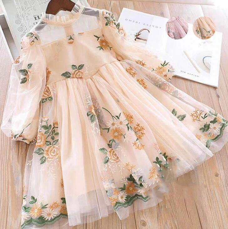 送料無料 子供ドレス ワンピース キッズ 子供服 女の子 花柄 春秋 キッズワンピース レースワンピース チュール 子供ドレス ジュニア お姫様 おしゃれ 可愛い カジュアル 発表会 結婚式 100-150