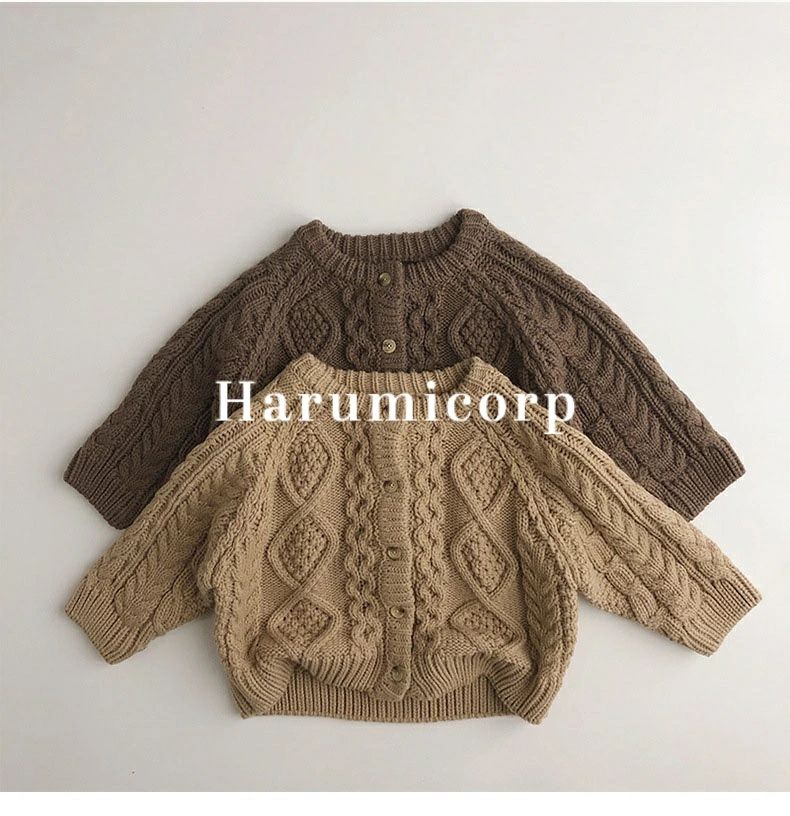 カーディガン キッズ 春秋 子供服 女の子 男の子 ニット セーター ケーブル編み ベビー服 トップス 長袖 ジュニア 赤ちゃん 韓国子ども服 アウター カットソー 羽織りリブニット おしゃれ 可愛い 入園 入学 幼稚園 小学生 80 90 100 110 120 130cm 誕生日 プレゼント