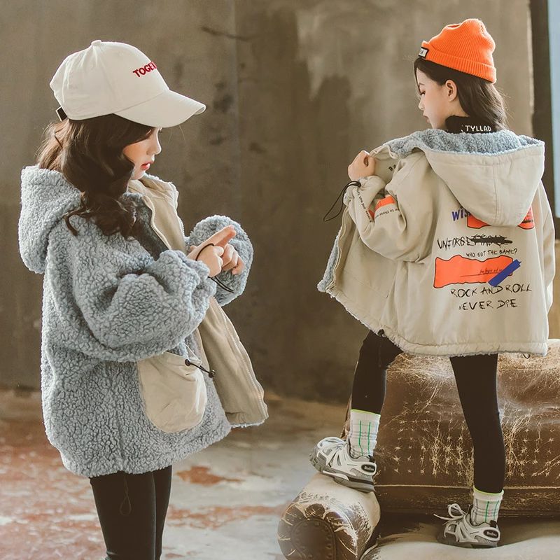 【送料無料】リバーシブル ジャケット 中綿 コート キッズ 女の子 アウター ジャケット フリースパーカー 子供服 韓国子供服 キッズ ジュニア 子供 こども おしゃれ 110/120/130/140/150/160cm 子供 羽織 ジャンパー ボア