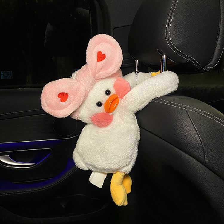 【送料無料】ティッシュケース ぬいぐるみ かわいい アヒル 動物 おしゃれ 可愛い もこもこ かわいい 車用品 車内ティッシュケース 可愛い ティッシュカバー 車用 掛け 吊り下げ テッシュボックスカバー ティッシュボックスケース カー用品 ギフト プレゼント [3]