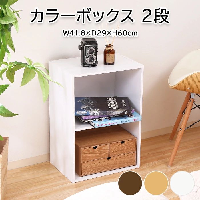 Rakuten - 【送料無料】 カラーボックス 文庫本 漫画本 本棚 シェルフ 2段 小物整理 おしゃれ 推し活 収納
