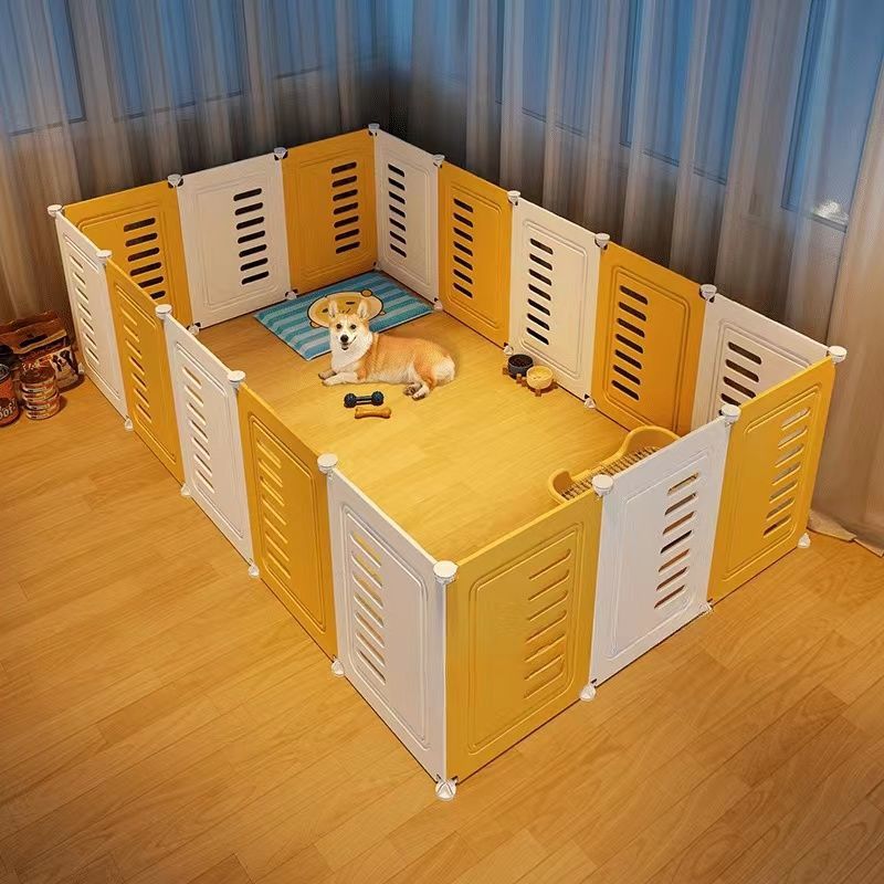 【送料無料】ペットサークル ドア付き ペットケージ 小型犬用 高さ45cm バリアフリー 組み立て自由 室内用 安全仕様 おしゃれ 広い ペットフェンス 収納棚付き